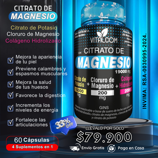 CITRATO DE MAGNESIO X60 Unidades